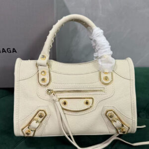 Balenciaga LE CITY Mini Handbag Cream