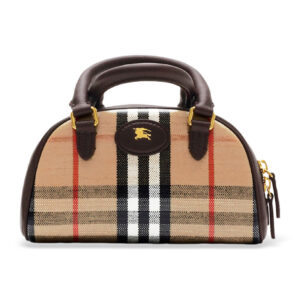 Burberry Highlands Burberry Check Mini Tote Bag Dark Coffee