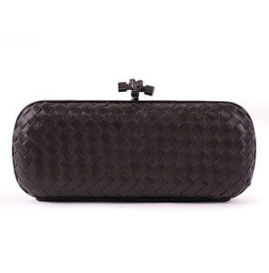Bottega Veneta Intrecciato Larger Clutch Dark Coffee
