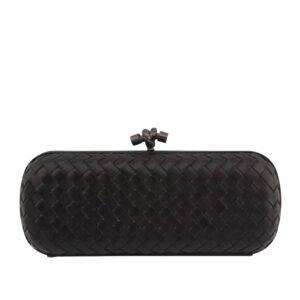 Bottega Veneta Intrecciato Larger Clutch Black