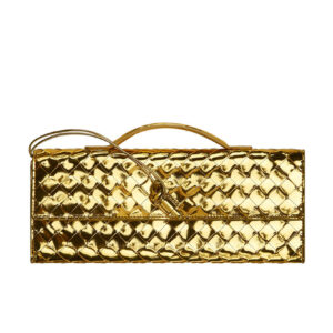 Bottega Veneta Long Clutch Andiamo With Handle Golden