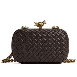 Bottega Veneta Knot With Chain 776662 Dark Coffee