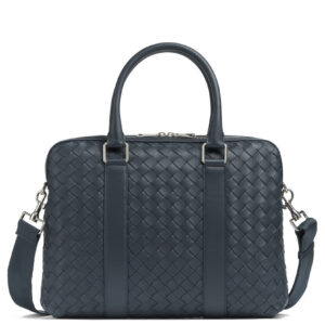 Bottega Veneta Slim Classic Intrecciato Briefcase 690702 Dark Blue