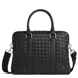 Bottega Veneta Slim Classic Intrecciato Briefcase 690702 Black