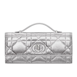 Christian Dior Miss Caro Top Handle clutch Silver