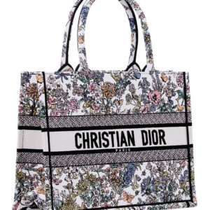 Christian Dior Lucky Medium Dior Book Tote White