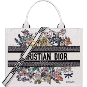 Christian Dior Lucky Medium Dior Book Tote White