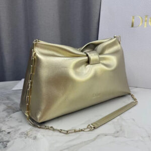 Christian Dior Medium Dior Bow Handbag Golden