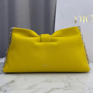 Christian Dior Medium Dior Bow Handbag Yellow