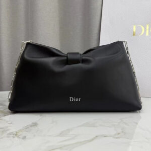 Christian Dior Medium Dior Bow Handbag Black