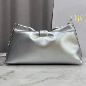 Christian Dior Medium Dior Bow Handbag Silver