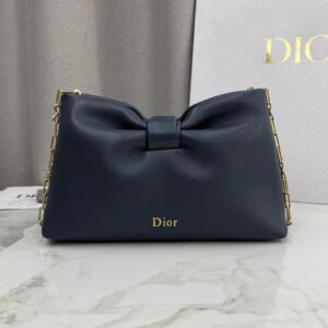 Christian Dior Mini Dior Bow Handbag Dark Blue