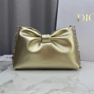 Christian Dior Mini Dior Bow Handbag Gloden