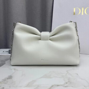 Christian Dior Mini Dior Bow Handbag White