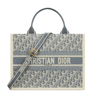 Christian Dior Book Tote Medium Blue
