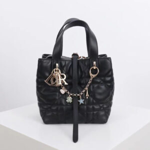 Christian Dior Small Dior Toujours Vertical Handbag Black