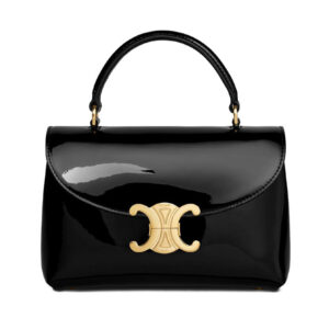 Celine Teen Nino Bag In Patent Calfskin Black