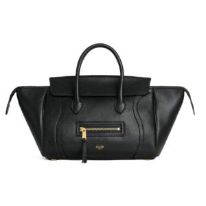 Celine Small New Luggage In Supple Shiny Lambskin 124213 Black