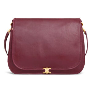 Celine Besace Soft Triomphe In Supple Shiny Lambskin 123632 Mauve