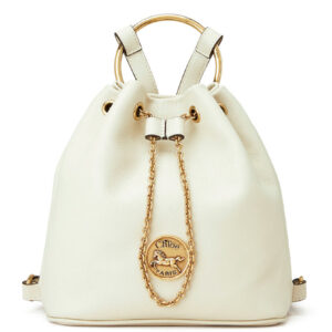 Chloe Small Bracelet Backpack In Grained Leather Cream