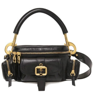 Chloe Small Camera Bag In Shiny Leather Black