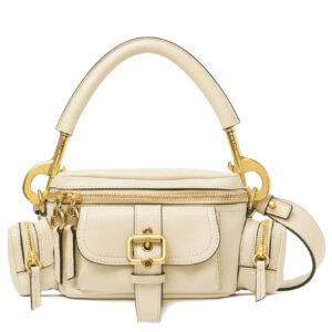 Chloe Small Camera Bag In Shiny Leather Cream