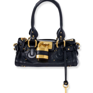 Chloe Small Paddington Bag In Grained Leather Black