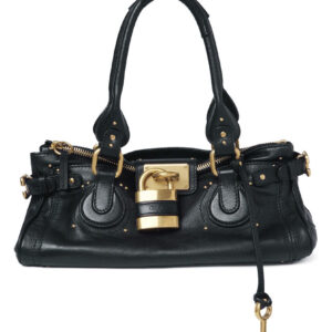 Chloe Paddington Bag In Grained Leather 25WS802 Black