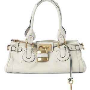 Chloe Paddington Bag In Grained Leather 25WS802 White