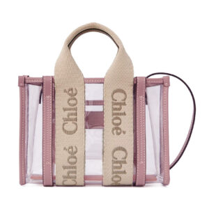 Chloe Mini Woody Tote Bag In Jelly Pink