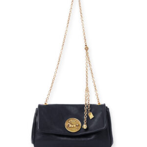 Chloe Heritage Shoulder Bag In Grained Leather Black