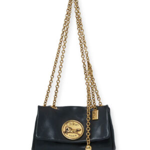Chloe Small Heritage Shoulder Bag In Grained Leather Black