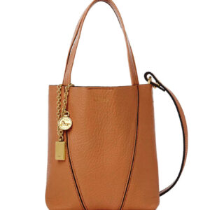 Chloe Small Chloe Spin Tote Bag In Grained Leather Coffee