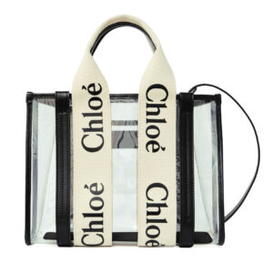 Chloe Small Woody Tote Bag In Jelly & Leather Black
