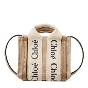 Chloe Woody Nano Tote Light Coffee