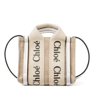 Chloe Woody Nano Tote White