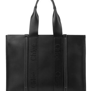 Chloe Large Woody Tote Bag Black