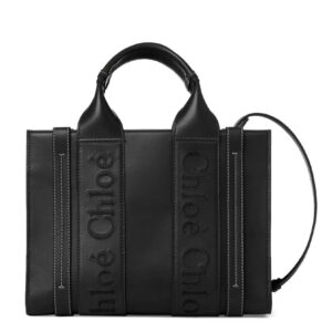 Chloe Small Woody Tote Bag Black