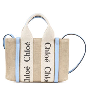 Chloe Mini Woody Tote Bag Blue