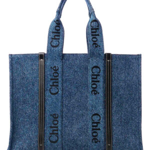 Chloe Large Woody Tote Bag Blue