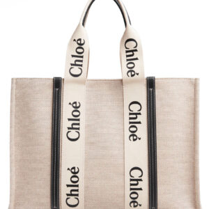 Chloe Large Woody Tote Bag Black