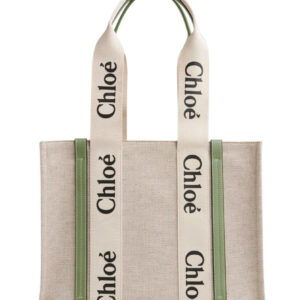 Chloe Medium Woody Tote Bag Green
