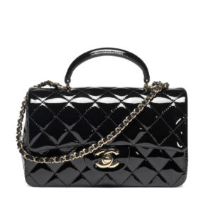 Chanel Mini Classic Handbag With Top Handle AS2431 Black