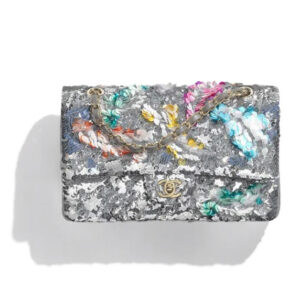 Chanel Classic 11.12 Handbag A01112 Silver