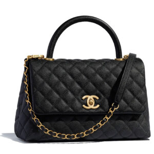 Chanel Flap Bag With Top Handle A92991 Black
