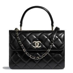 Chanel Flap Bag With Top Handle A92236 Black