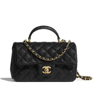 Chanel Mini Flap Bag With Top Handle Black