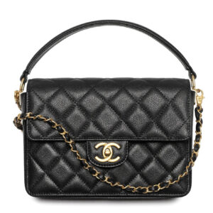 Chanel Small Flap Bag with Top Handle AS5166 Black