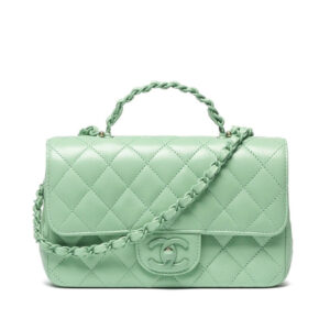 Chanel Mini Flap Bag With Top Handle AS5243 Green