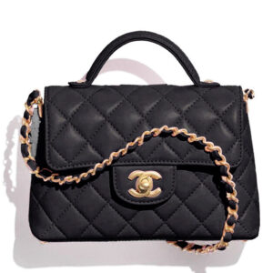 Chanel Small Flap Bag With Top Handle AS5355 Black
